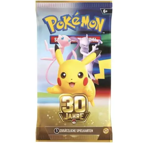 3x Pro Haushalt - Pokémon 30th Anniversary Booster Pack (DE)