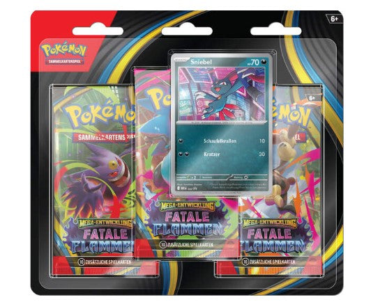 Pokemon ME02 Fatal Flames 3-pack blister (DE)