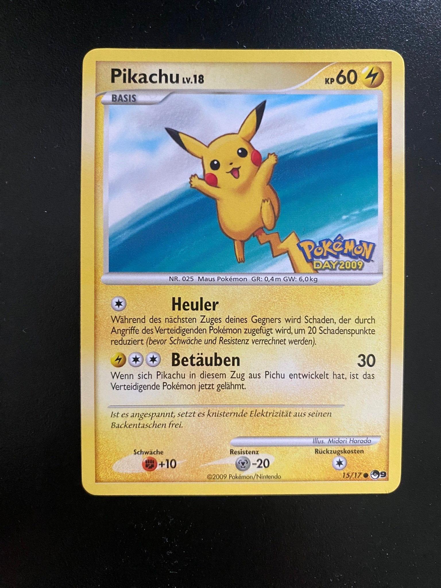 pikachu pokemon day card Pokemon Day 2009 Stamp -Pikachu Lv.18 (POP9 15) POP Series 9 – Charicards Inh. Christian Jandt