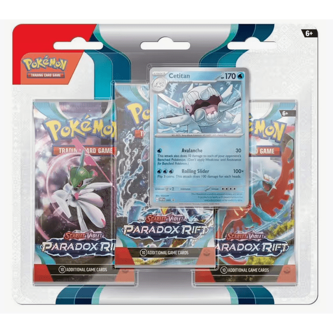 Pokémon SV04 Paradox Rift - 3er Blister Cetitan (EN) - Charicards Inh. Christian Jandt