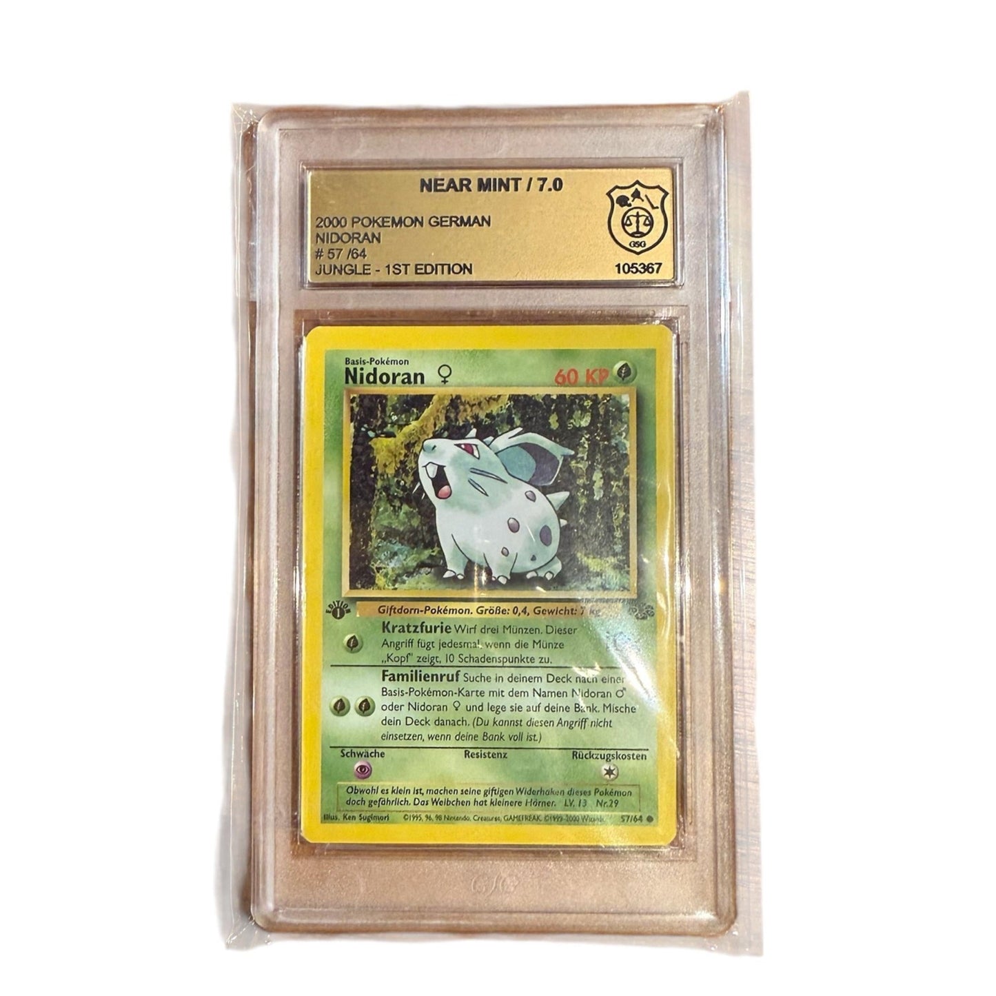 3er Bundle 1ST Edition Jungle Nidoqueen Nidorina Nidoran GSG 7 / 6,5 - Charicards Inh. Christian Jandt