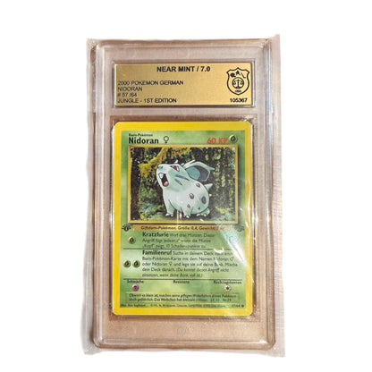 3er Bundle 1ST Edition Jungle Nidoqueen Nidorina Nidoran GSG 7 / 6,5 - Charicards Inh. Christian Jandt