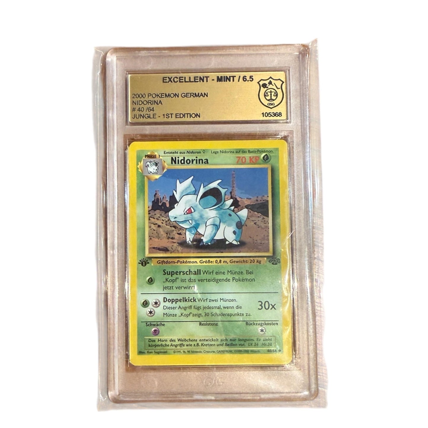 3er Bundle 1ST Edition Jungle Nidoqueen Nidorina Nidoran GSG 7 / 6,5 - Charicards Inh. Christian Jandt