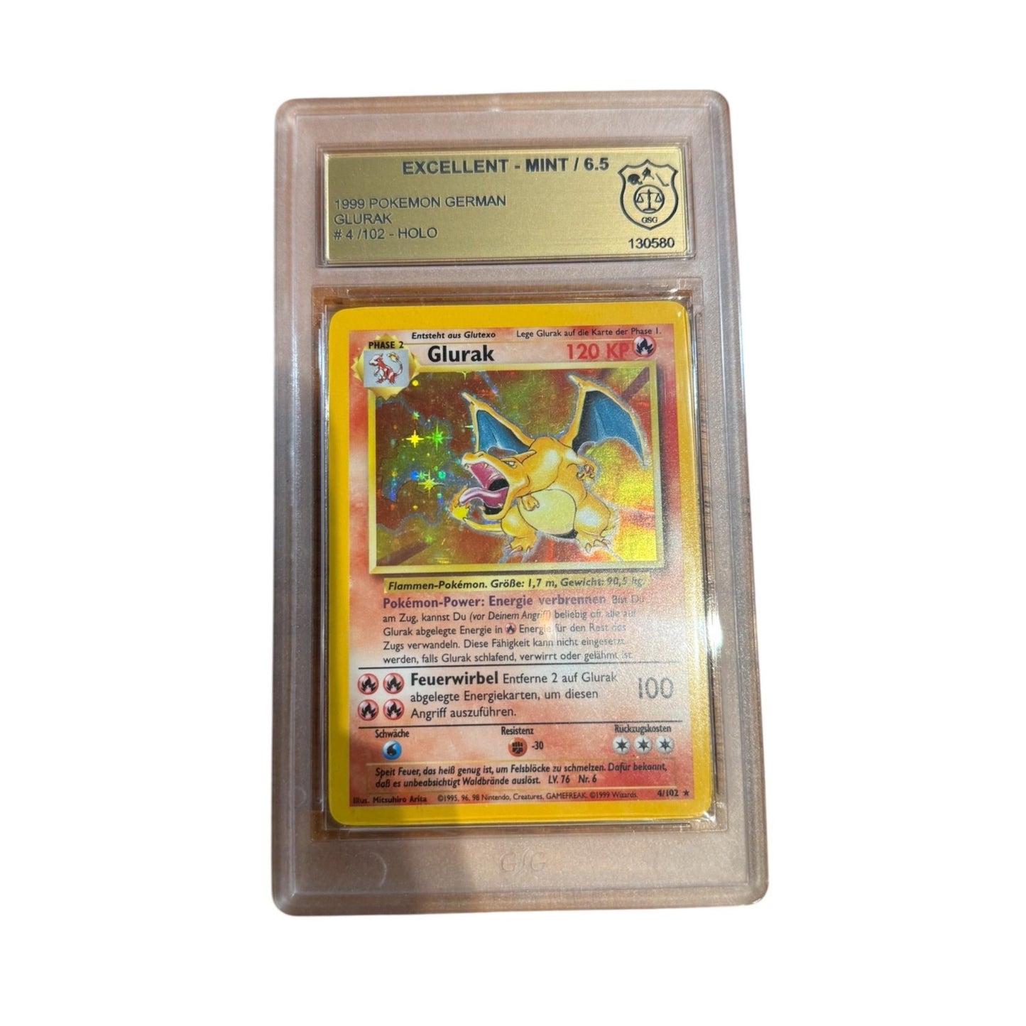 3er Bundle Base Set Glurak Glutexo Glumanda GSG Grading 6,5 (DE) - Charicards Inh. Christian Jandt