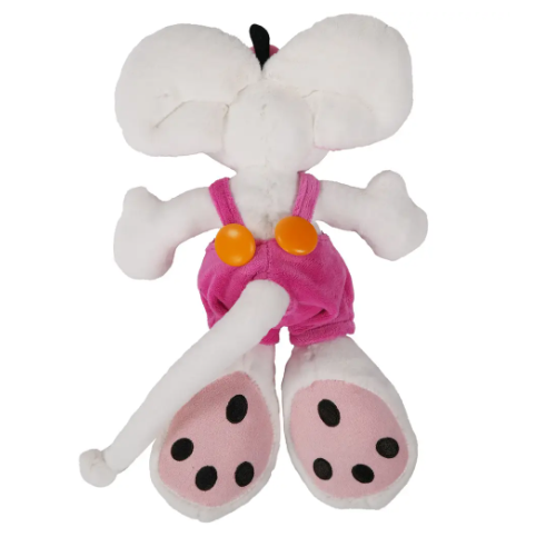 Diddl Plüschtier Diddl in rosa Latzhose 30 cm
