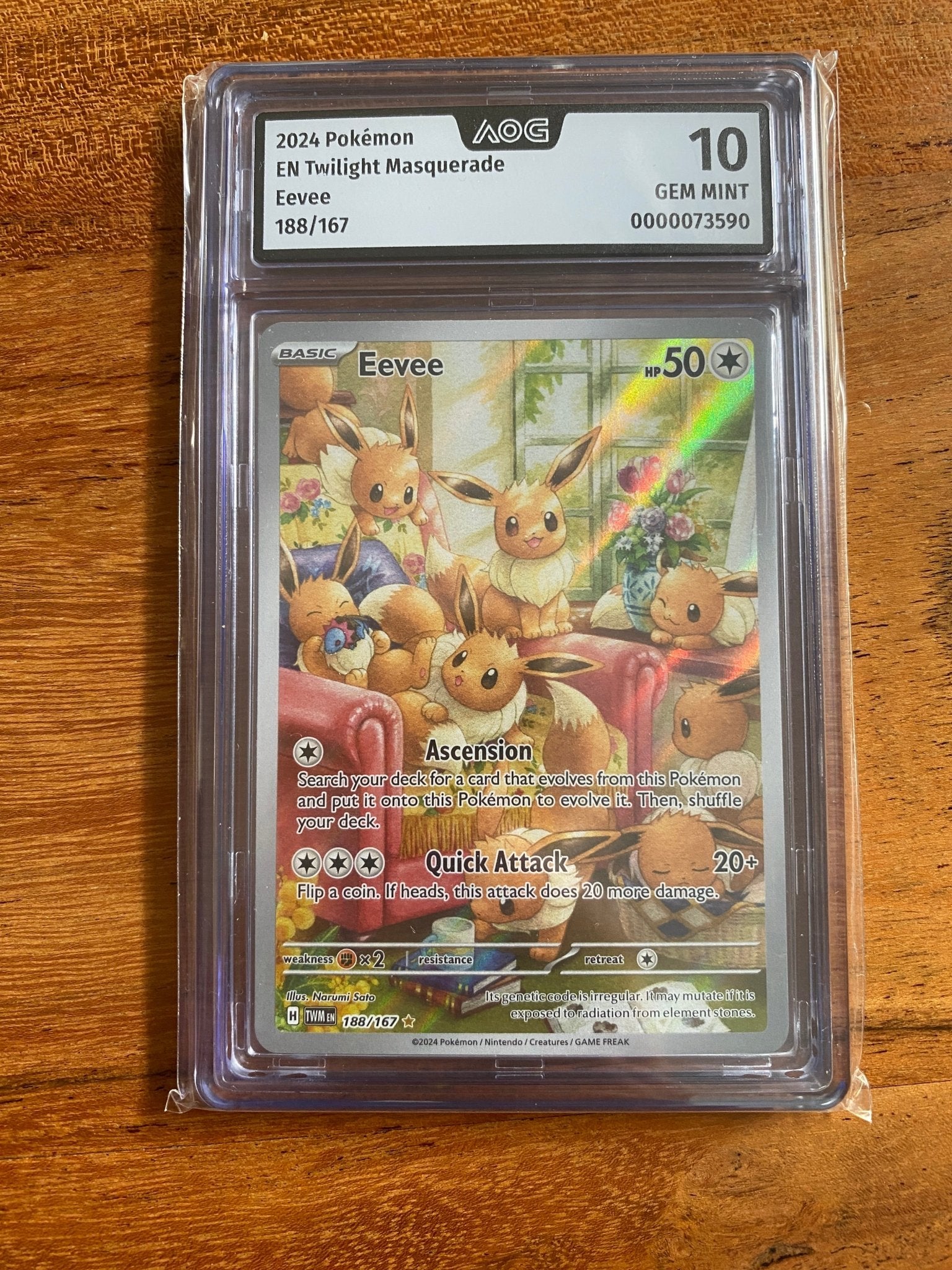 Evoli / Eevee (TWM 188) Maskerade im Zwielicht (AOG Grading 10) - Charicards Inh. Christian Jandt