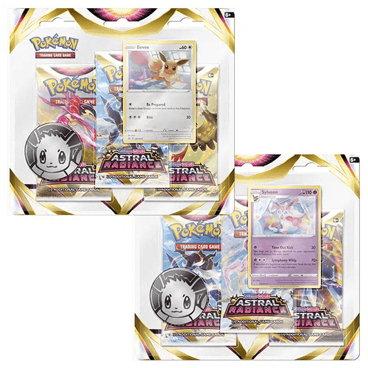 Pokèmon 3 Pack Blister Astral Radiance Eevee o. Sylveon - Charicards Inh. Christian Jandt