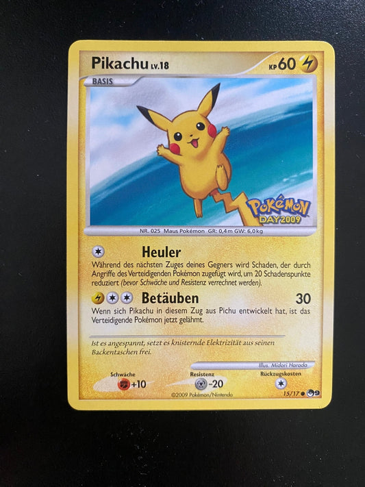 Pokemon Day 2009 Stamp - Pikachu Lv.18 (POP9 15) POP Series 9 - Charicards Inh. Christian Jandt