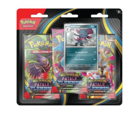 Pokemon ME02 Fatale Flammen 3er Blister (DE) - Charicards Inh. Christian Jandt