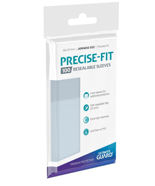 Precise - Fit Sleeves Resealable Japanese Size Transparent (100) - Charicards Inh. Christian Jandt