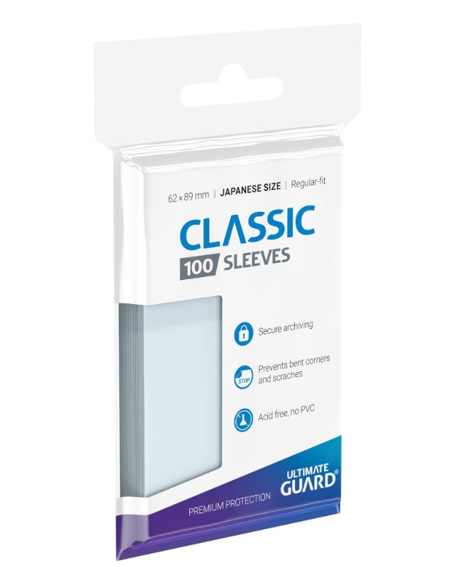 Ultimate Guard - Classic Soft Sleeves Japanese Size Transparent (100) - Charicards Inh. Christian Jandt