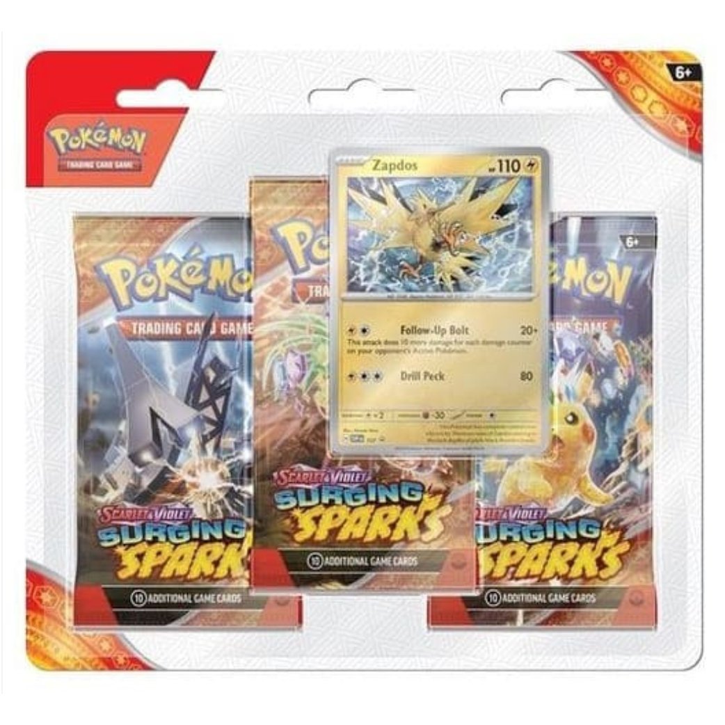 Vorbestellung: SV08 Scarlet & Violet - 3er Blister Surging Stars (EN) - Charicards Inh. Christian Jandt